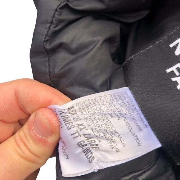 Vintage The North Face Nuptse Jacket Vest Black XXL Goose Down Jacket - Picture 15 of 15
